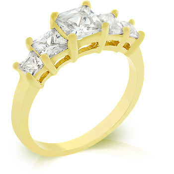 5-Stone Anniversary Ring in Goldtone