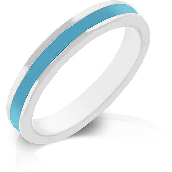 Aqua Enamel Eternity Ring