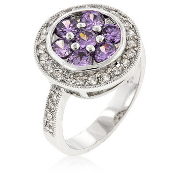Amethyst Purple Lily Ring