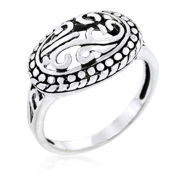 Antique Filigree Crest Ring